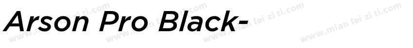 Arson Pro Black字体转换